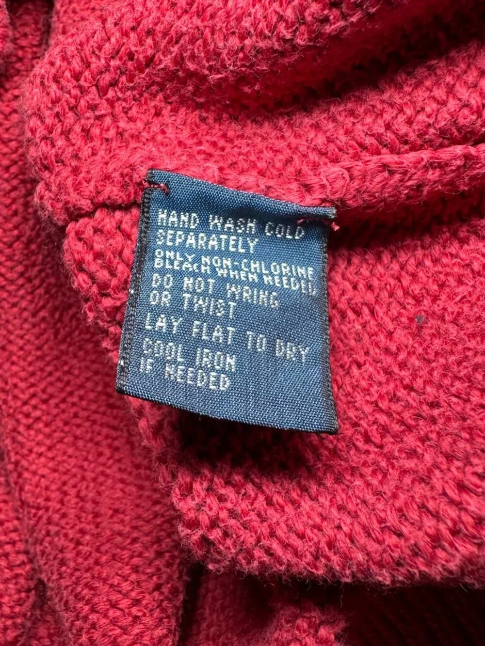 VINTAGE Polo Ralph Lauren Mens Red Pony Pullover Quarter Zip Sweater Size Medium